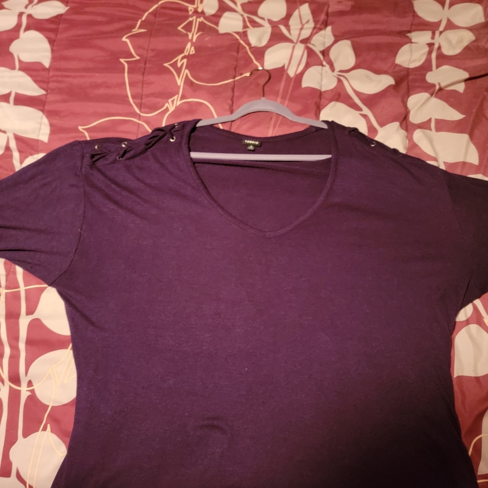 Torrid deep purple shirt